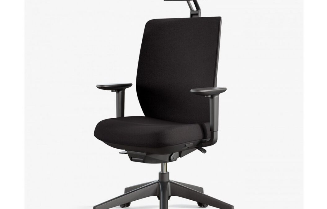SILLA TRIM CON CABECERO NEGRA