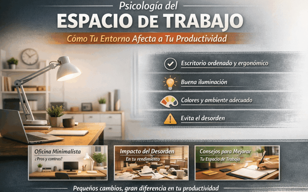 Psicología del espacio de trabajo: cómo tu entorno afecta a tu productividad